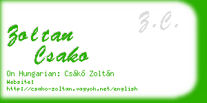 zoltan csako business card