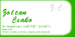 zoltan csako business card